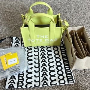 Marc Jacobs Shadow Lime small tote bag